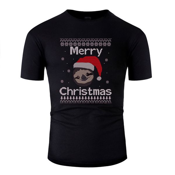 

vintage merry sloth christmas designing t-shirt for mens cotton cool novelty t shirts male tee shirt hip hop