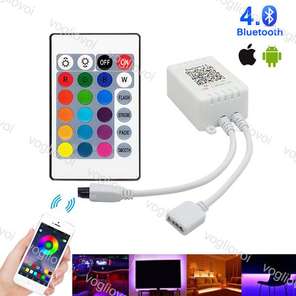 

rgb controllers bluetooth multicolour ir24key dc12-24v app 2 in 1 4pin abs box lighting accessories for 5050 3528 led strip tape dhl