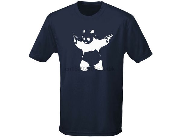 

banksy panda guns funny mens t-shirt (12 colours
