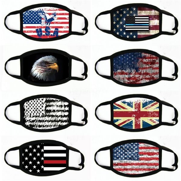 

adults child masks flag printing face mask 2020 usa election mask keep america great mouth cover#472, Black