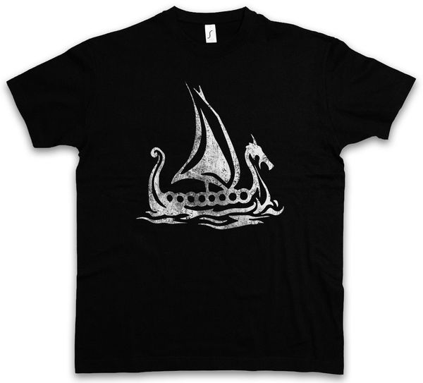 

viking ship iv t-shirt boat dragon vikings norse norsemen odin thor valhalla cool casual pride t shirt men fashion