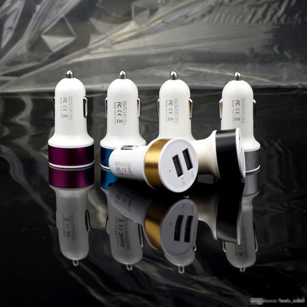 

2019 ound aluminum alloy vehicle charging dual usb vehicle charger mobile multifunctional vehicle charging head high quality