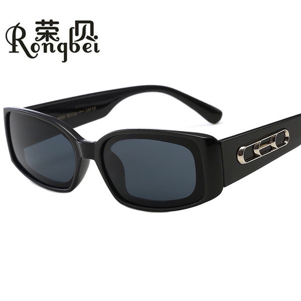 

style small frame sunglasses european and american atmosphere cool street p plastic frame glasses sunglasses 6920, White;black