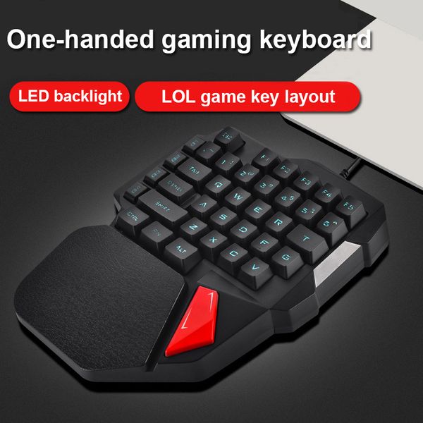 

single hand wired gaming keyboard 38 keys mini keypad for dota ow pubg jr deals