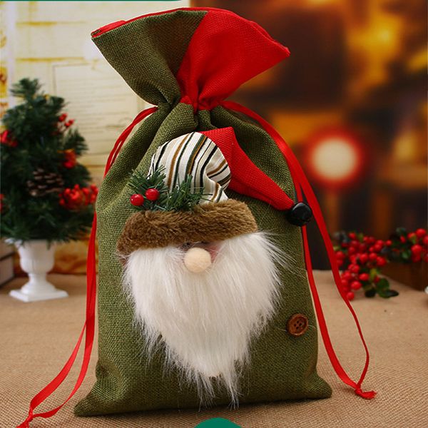 

christmas decorations 2pcs items santa claus gift bag linen holiday children candy