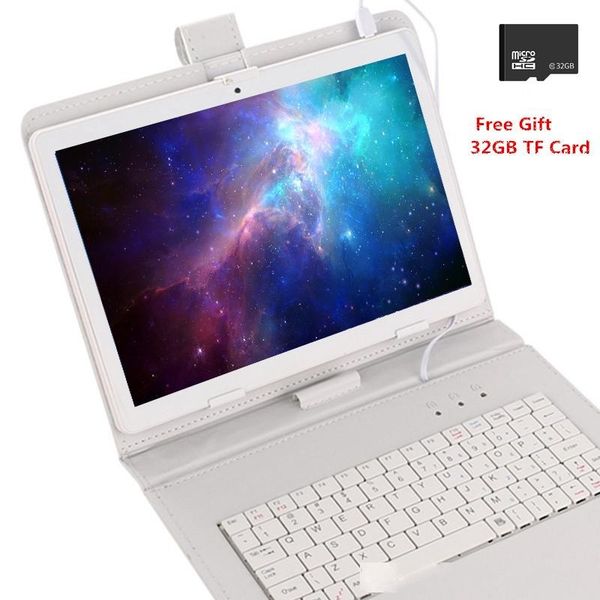 

gift keyboard and 32g card 10 inch 2.5d ips screen tablet octa core dual sim 4g lte fdd 8.0 mp gps android google tablet pc 6753