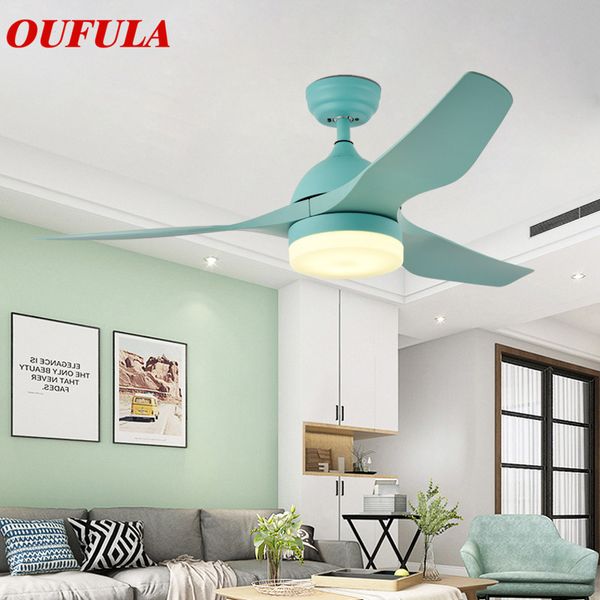 

oufula modern ceiling fan lights lamps with remote control 110v 220v decorative for home living room bedroom restaurant