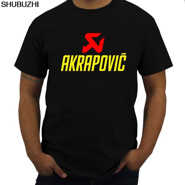 

classic akrapovic exhaust black tee shirt men's round neck short sleeves cotton t-shirt men o-neck tees