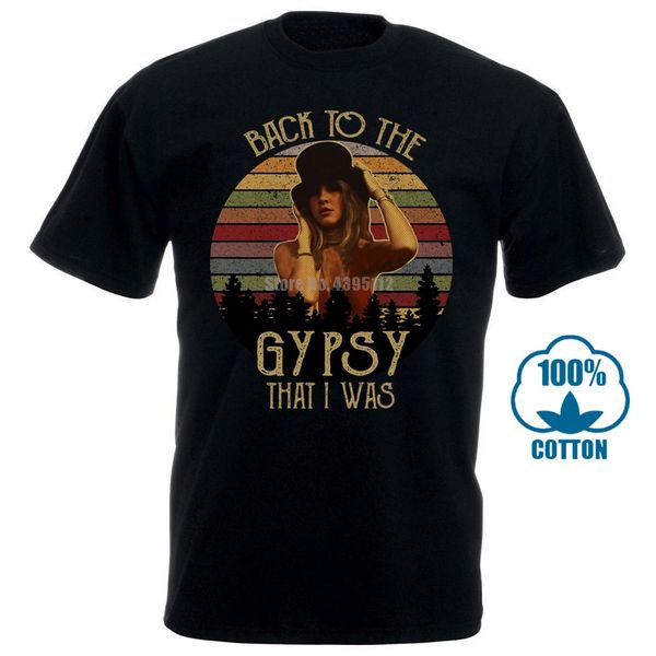 

stevie nicks back to gypsy that i was vintage ladies t shirt black cotton s 3xl