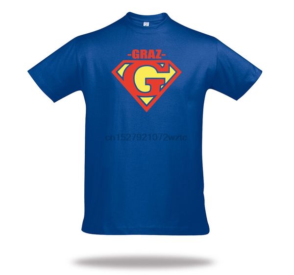 

graz city t-shirt superman letters superman austria souvenir graz shirt
