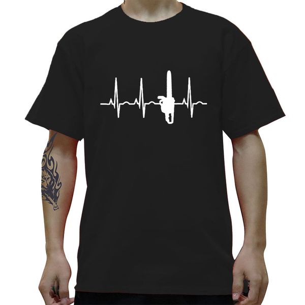 

chainsaw heartbeat new funny t shirt men short sleeves hip hop oversized o-neck cotton t-shirts
