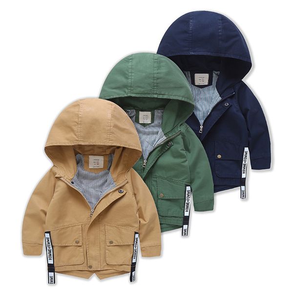 

letter baby jacket boys coat cotton autumn 2020 children clothes, Blue;gray