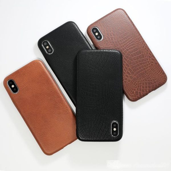

pu leather pattern phone case for iphone 7 8 6 6s plus case crocodile skin soft back cover for iphone x xs max xr case