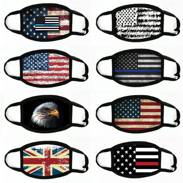 

universal mask fasion flag printing mask dust-proof wasale adjustale mask#500, Black