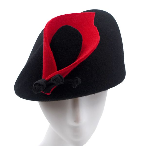 

berets spring and autumn winter stylish fashion beret luxury high-end hand-made wool women's ceremony hat, Blue;gray