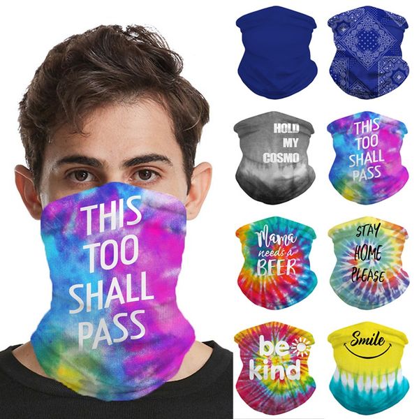 

summer outdoor headband scarf neck windproof face mask sun protection protection bandana anti-uv cycling hiking, Black