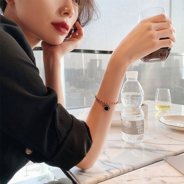 

fashion alloy bead bracelet butterfly titanium steel bracelet anklet party gifts for charm women make a wish, Golden;silver