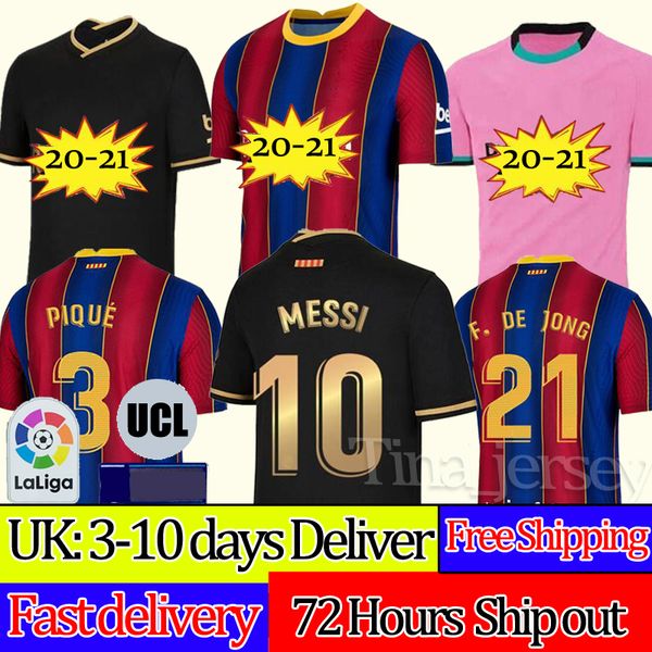 

20 21 messi soccer jersey barcelona 2020 2021 camiseta de futbol coutinho football shirt suarezcamisa de futebol dembele maillot de foot, Black;yellow
