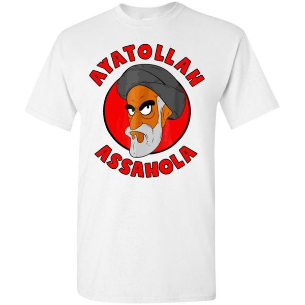 

ayatollah assahola homer funny white t-shirt s-3xl apparel casual tee shirt