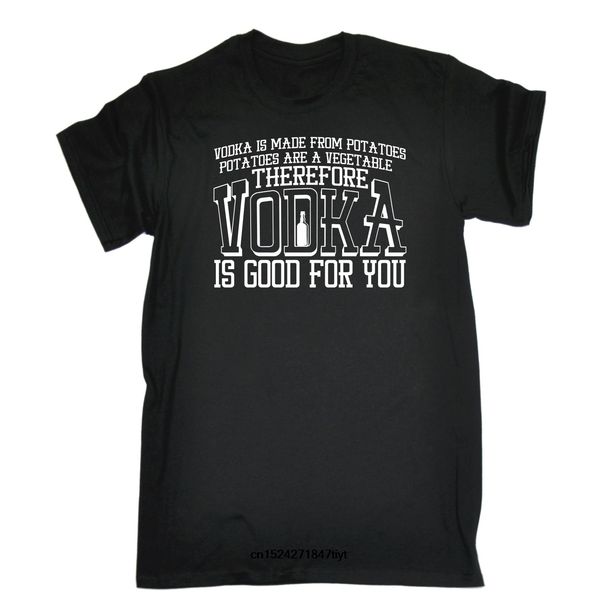 

funny men t shirt white t-shirt tshirts black tee men's vodka is good for you funny joke bar pub t-shirt