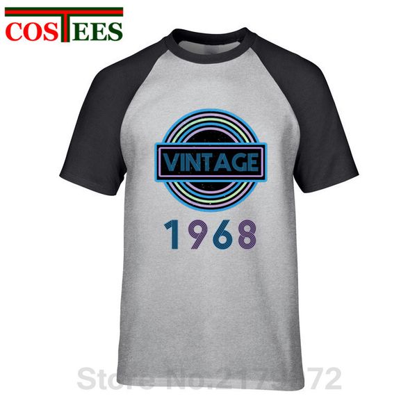 

vintage born in 1968 t shirt mens retro made in 1968 t-shirt father's day 51st anniversary birthday gift tee family party tshirt
