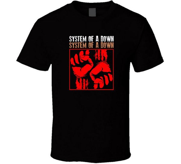 

system of fists serj tankian shirt black white tshirt men's plus size clothing tee shirt