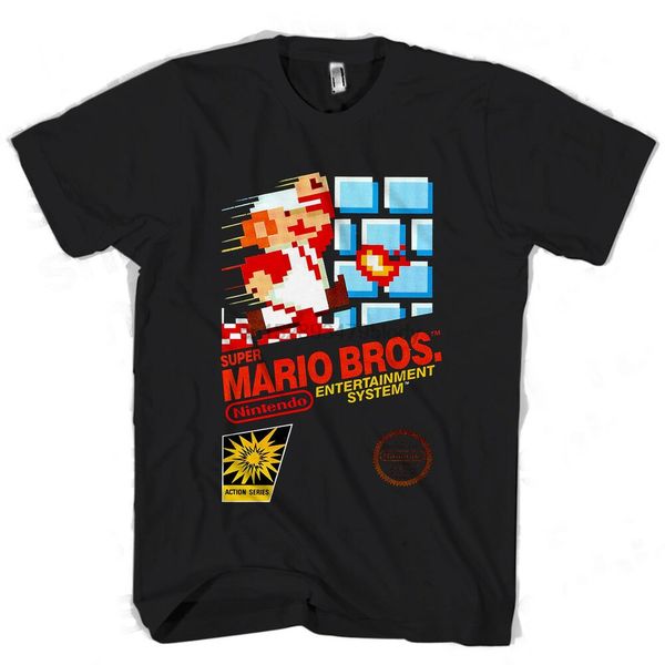 

super mario brothers retro nes game man woman t-shirt