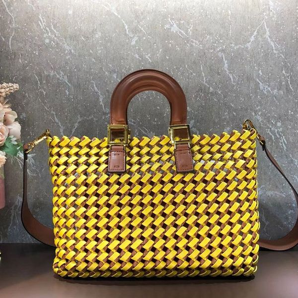

high women knitting casual tote bag ladies large shoulder bags purse fashion shopping pouch four colors