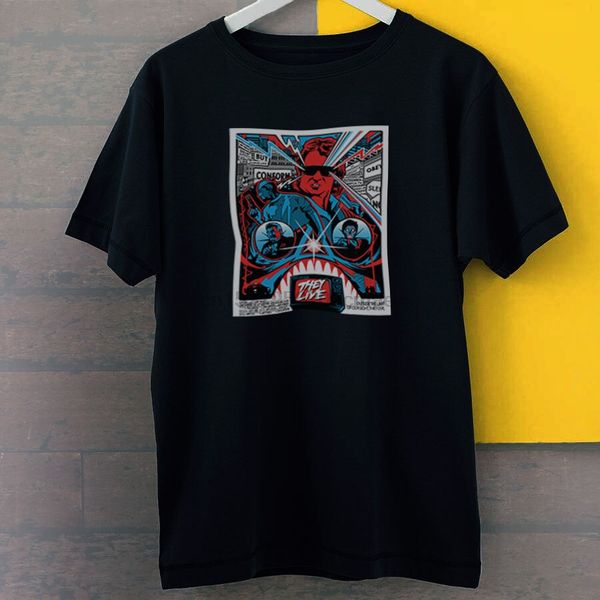 

родди пайпер они живут джон карпентер новый черный тис t-shirt s-3xl