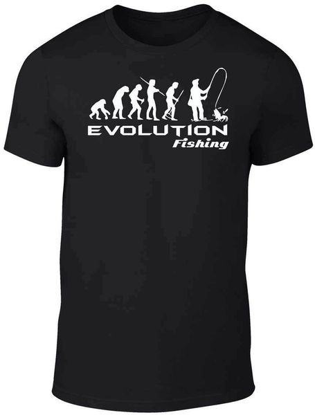 

evolution of fishing t shirt funny t-shirt fish fisherman retro angling comic fashion classic tee tshirt