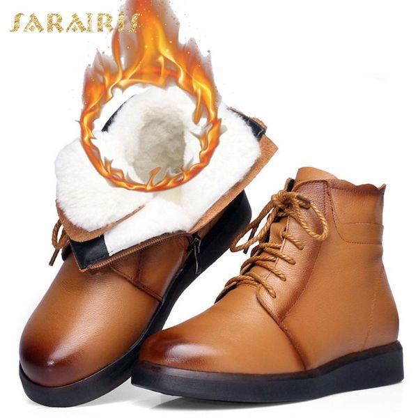 

brand new genuine leather keep warm плюша добавить fur снег boots мода шерсть корова кожи зимние сапоги женская обувь женские, Black