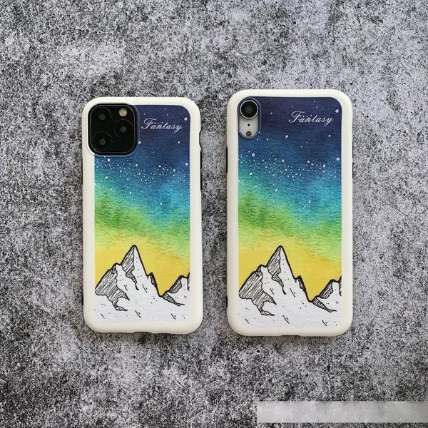 

simple artistic starry snow mountain phone case xsmax art student apple fruit ruan tao xr for 78plus
