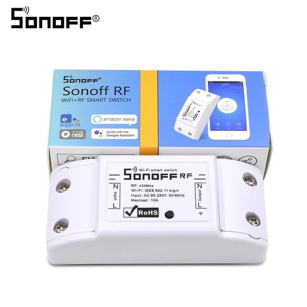 

mart home automation modules itead sonoff rf 433mhz wifi wireless remote control smart switch light 220v home automation module universal
