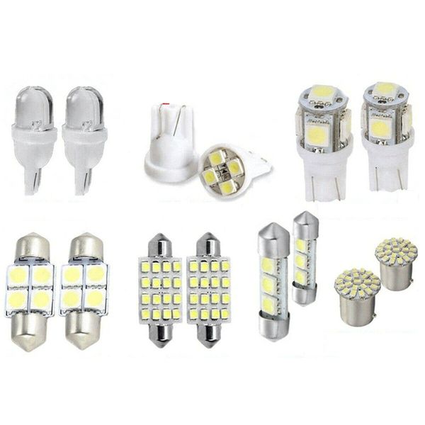 

14pcs led interior package kit for t10 36mm map e license plate lights white