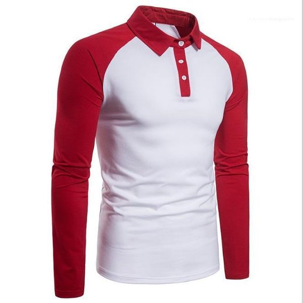 

polos lapel luxury clothing designer shirts polo long 2020 panelled mens male sleeve mens neck fashion qibeq