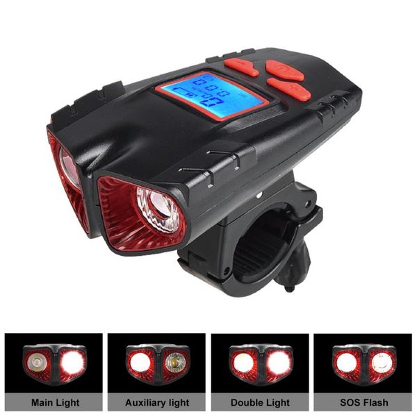 

bike lights bicycle light computer speedometer usb rechargeable front led warning cycling portable