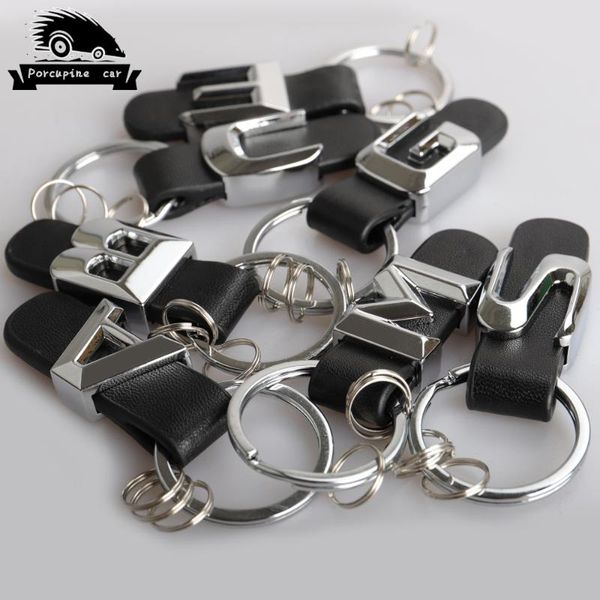 

3d metal for w211 w124 w210 w212 w176 w168 w169 w245 w246 e c a b s m g class car keychain leather key rings, Silver