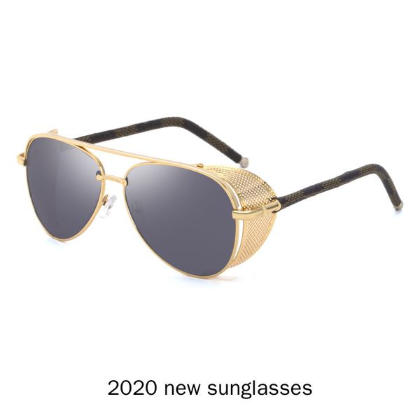 

sunglasses classic gothic punk women men brand design vintage square metal frame sun glasses female male uv400 nx, White;black