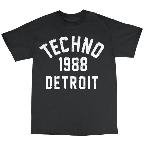 

detroit techno 1988 футболка 100% хлопок juan atkins kevin saunderson100% хлопок