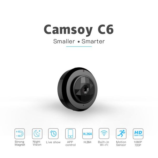 

c6 hd 1080p mini wifi camera night vision motion detection small cam home security dvr video camcorder remote view micro camera