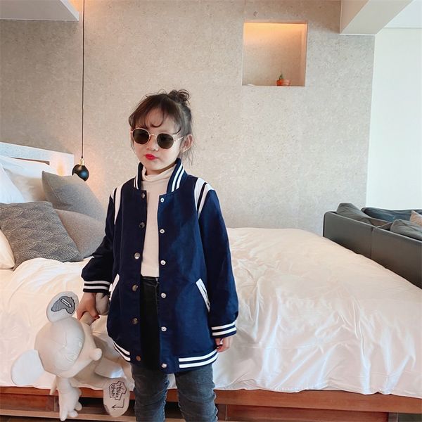 

2020 autumn new style children's baseball jacket boy's girl long-sleeved blouse cardigan casual jacket, Blue;gray