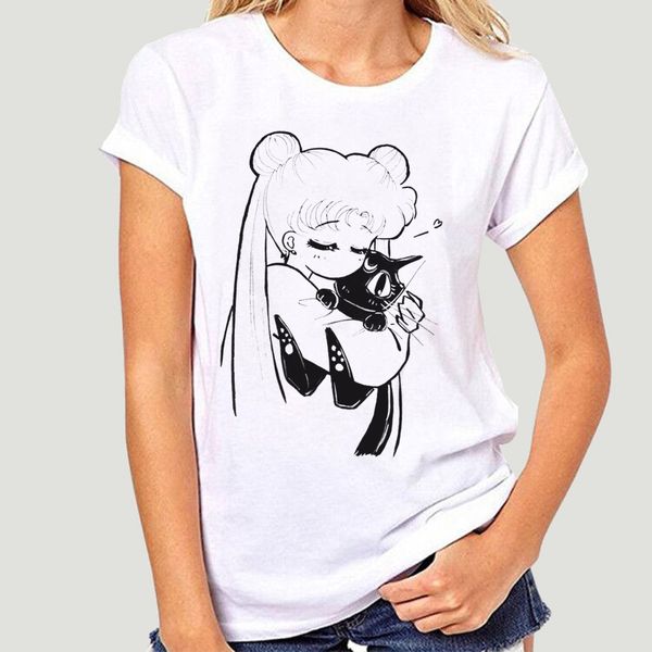 

sailor moon harajuku t shirt kawaii women cute funny anime tshirt cartoon ullzang 90s t-shirt korean style -0247a