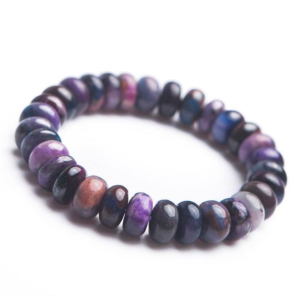 

precious purple natural sugilite bracelet women men healing gems crystal marquise bead stretch fitness natural stone bracelet, Black
