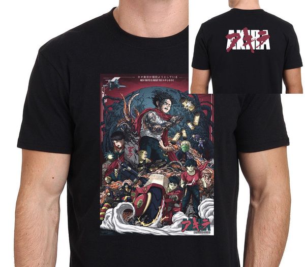 

2019 summer o-neck tee shirt akira videogame cult animated 80s sci fi film men's t-shirt black t-shirt