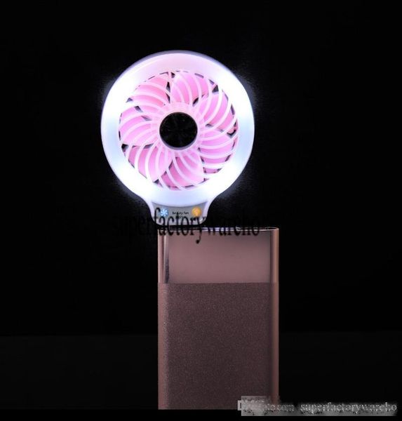 

new usb fill light fan mini portable portable small fan luminous light beauty fill light hand-held fan
