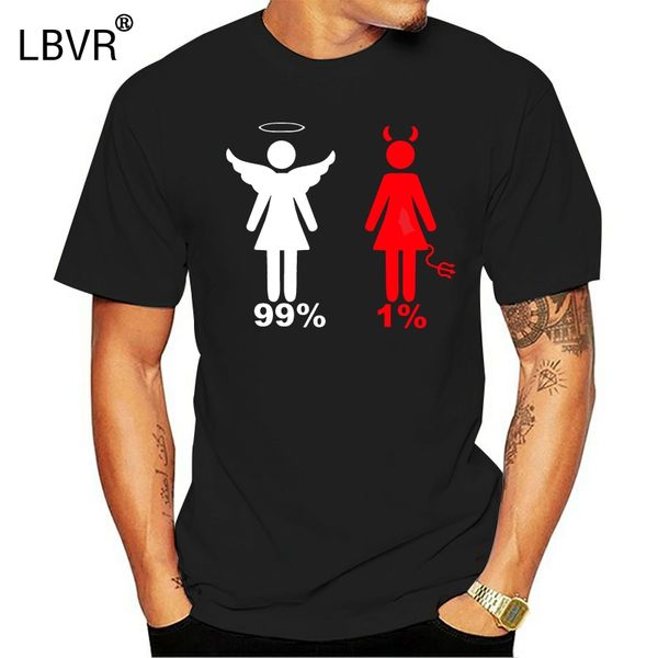 

brand 99% angel. 1% devil. t-shirt summer 2019 men short sleeve t-shirt