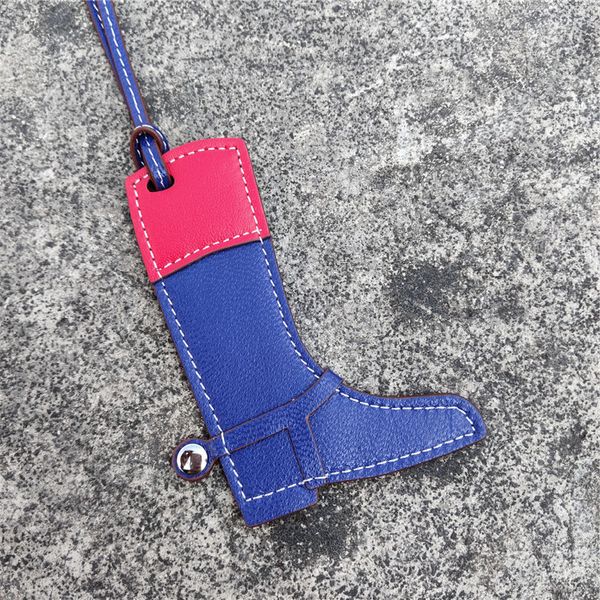 

2020 new leather small boots hit color wild bag pendant car hanging jewelry boyfriend gift gifts for women wallet chain, Silver
