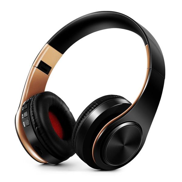 

hifi stereo earphones bluetooth headphone music headset fm and support sd card with microphone for mobile tablet