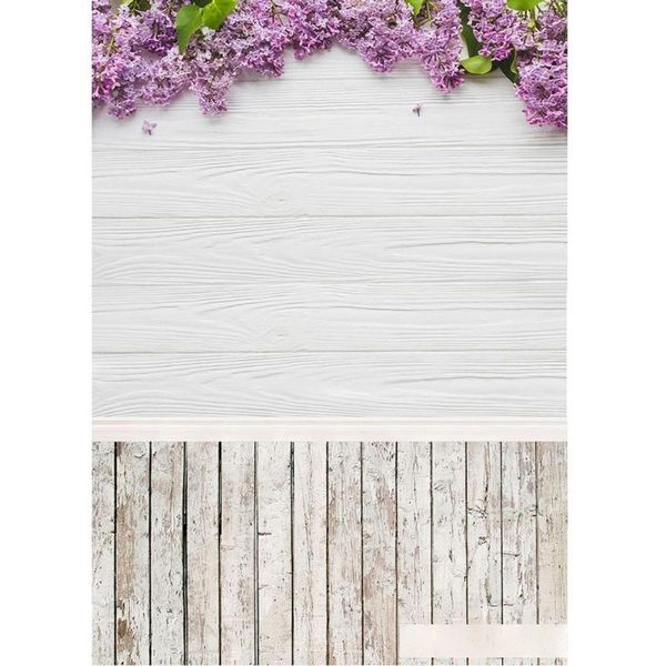 

purple flowers white wooden board pgraphy backdrops custom studio pcall background for children baby portrait fond p
