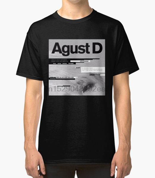 

printed men t shirt cotton o neck tshirts agust d album art short sleeve women t shirt